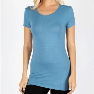 NWOT Zenana Light Blue Short Sleeve Tee